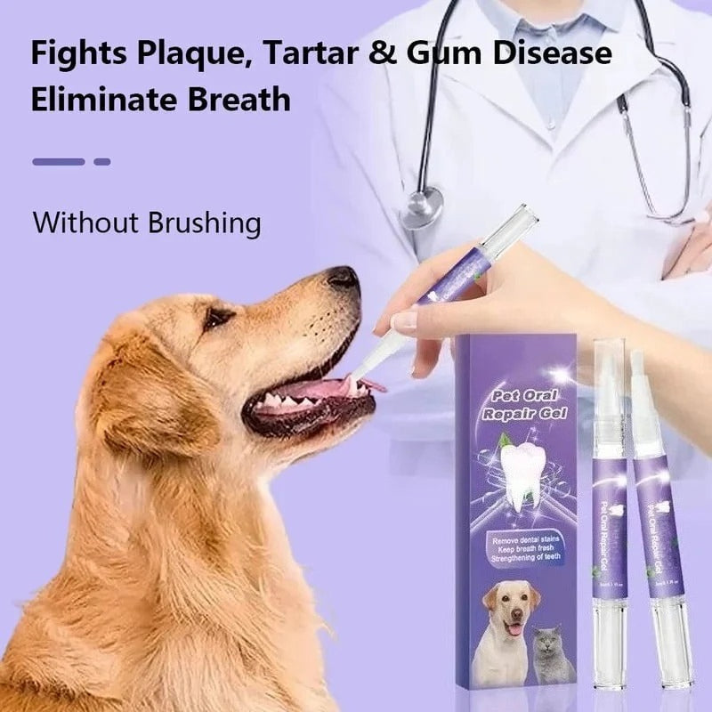 QIAWI™ Pet Oral Repair Gel  – Freshen Your Pet’s Breath & Improve Gum Health Fast!