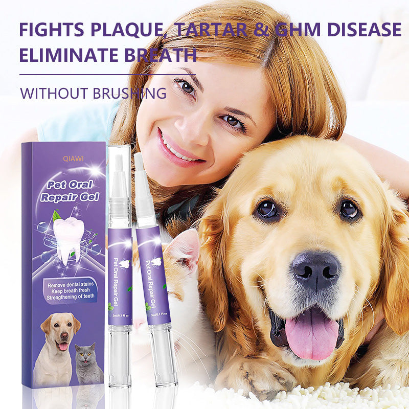 QIAWI™ Pet Oral Repair Gel  – Freshen Your Pet’s Breath & Improve Gum Health Fast!