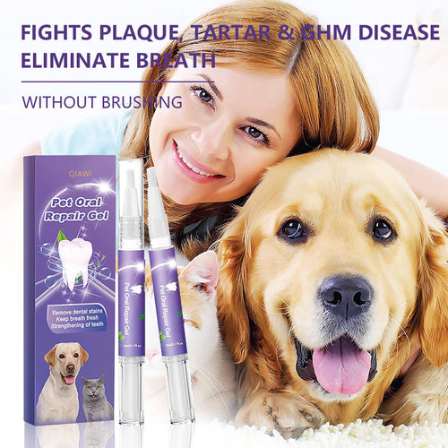 QIAWI™ Pet Oral Repair Gel  – Freshen Your Pet’s Breath & Improve Gum Health Fast!